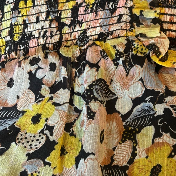 Fate Floral Blouse - Yellow and Black - Picture 6 of 10